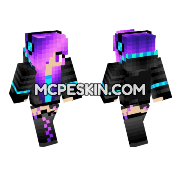 Cute Jenny Skin Minecraft Bedrock skin, front and back