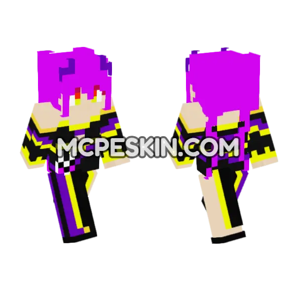 Cute Jenny Skin Minecraft Bedrock skin, front and back