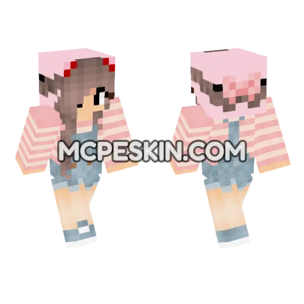 Cute Jenny Skin Minecraft Bedrock skin, front and back
