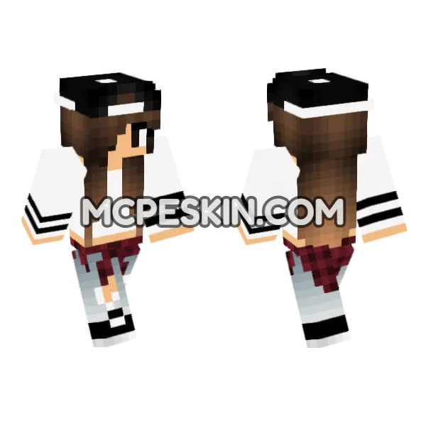 Cute Jenny Skin Minecraft Bedrock skin, front and back