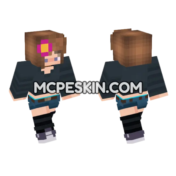 Cute Jenny Skin Minecraft Bedrock skin, front and back