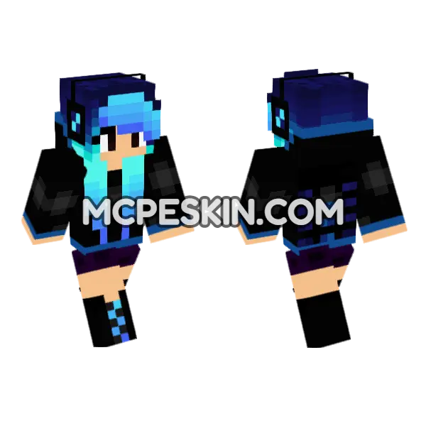 Cute Jenny Skin Minecraft Bedrock skin, front and back