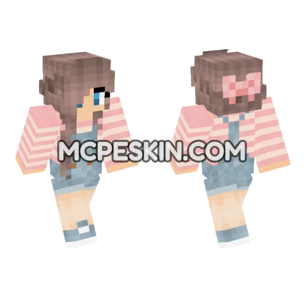 Cute Jenny Skin Minecraft Bedrock skin, front and back