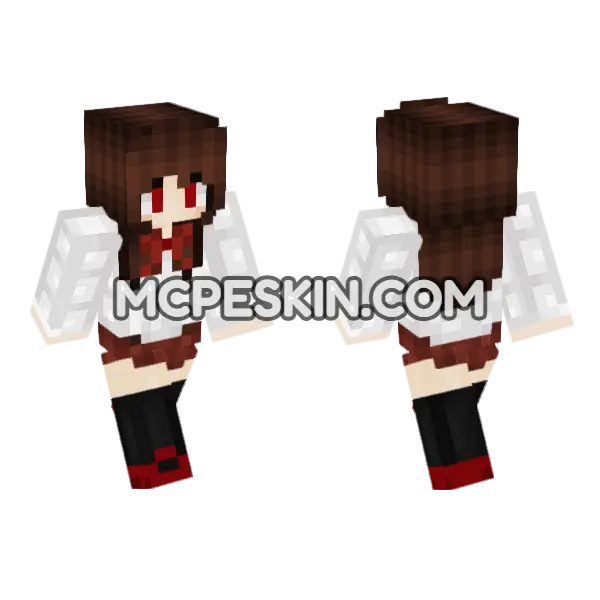 Cute Jenny Skin Minecraft Bedrock skin, front and back