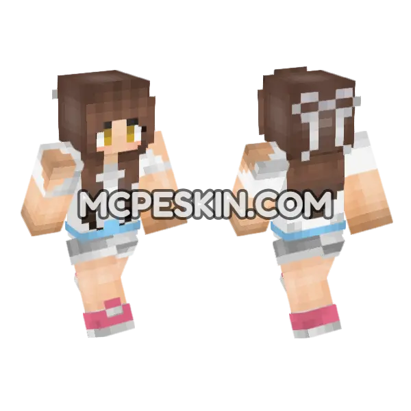 Cute Jenny Skin Minecraft Bedrock skin, front and back