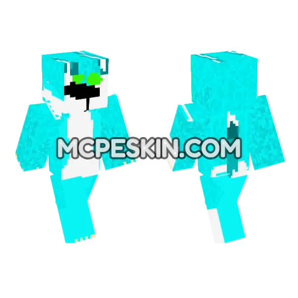 Cyan Hooded Figure, front and back