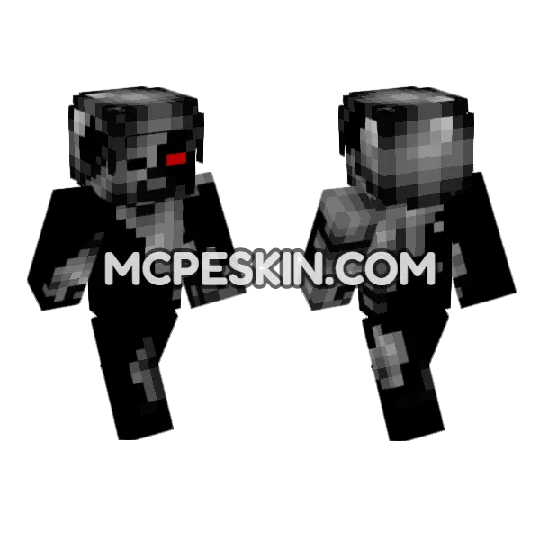 Cyber Darkness Minecraft Bedrock skin, front and back