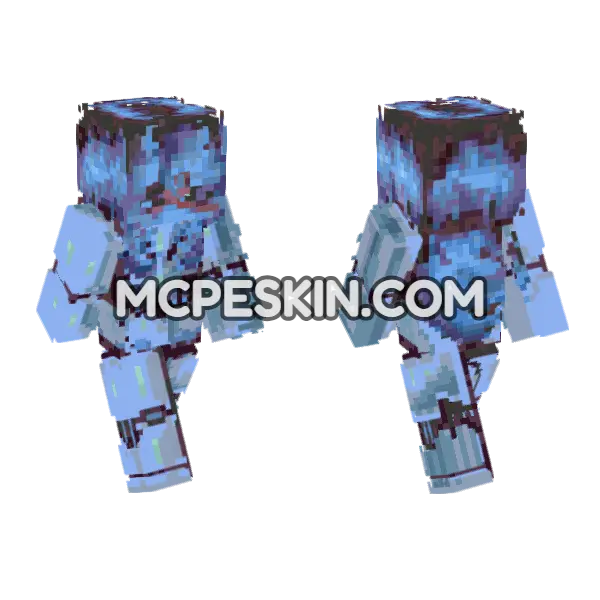 Cyborg Girl 6989426 Minecraft Bedrock skin, front and back