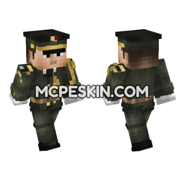 Czech Republic Army Dress Uni Minecraft Bedrock skin, front and back