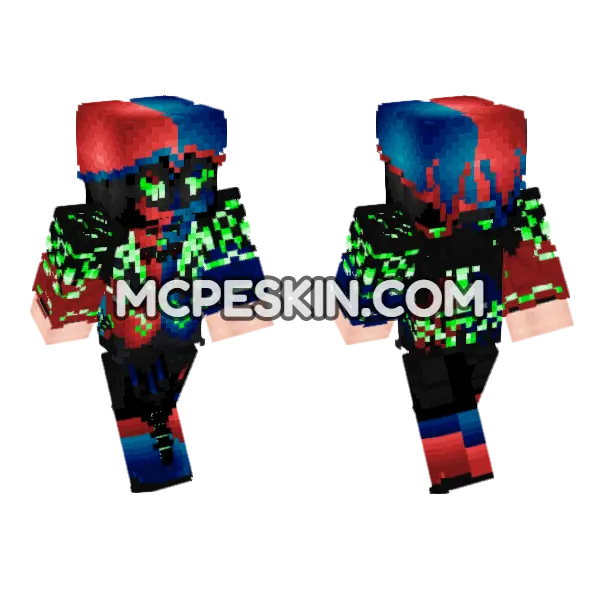 Da Clown Minecraft Bedrock skin, front and back