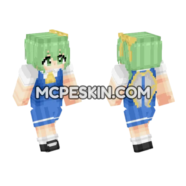 Daiyousei Touhou Project Minecraft Bedrock skin, front and back