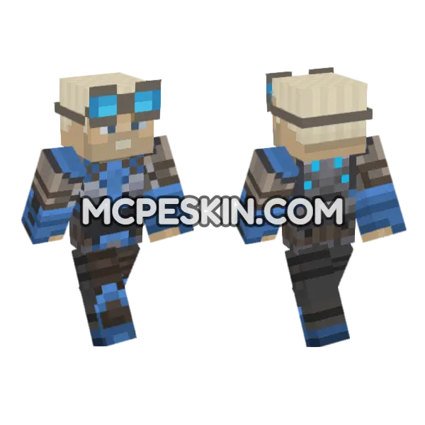 Damon Baird Minecraft Bedrock skin, front and back