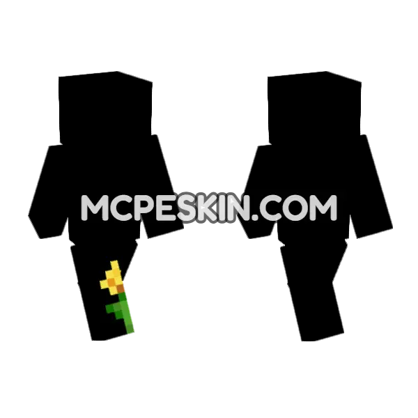 Dandelion Outfit Minecraft Bedrock skin, front and back