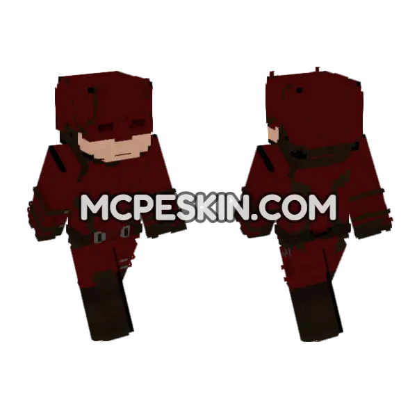 Daredevil Born Again Minecraft Bedrock skin, front and back