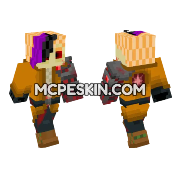 Dark 6538604 Minecraft Bedrock skin, front and back