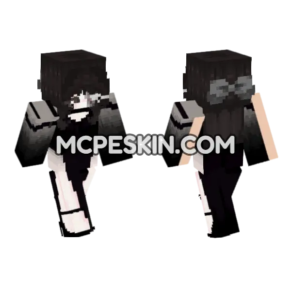 Dark Academia Outfit Minecraft Bedrock skin, front and back