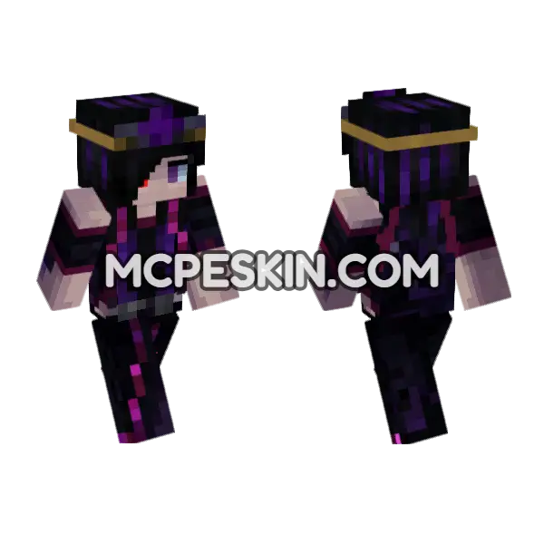 Dark Archmage Minecraft Bedrock skin, front and back