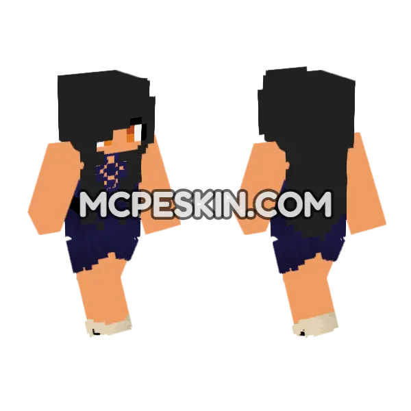 Dark Blue Maid Outfit, front and back
