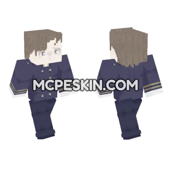 Dark Blue Military Uniform, front and back