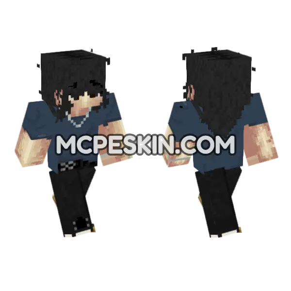 Dark Blue Robed Figure, front and back