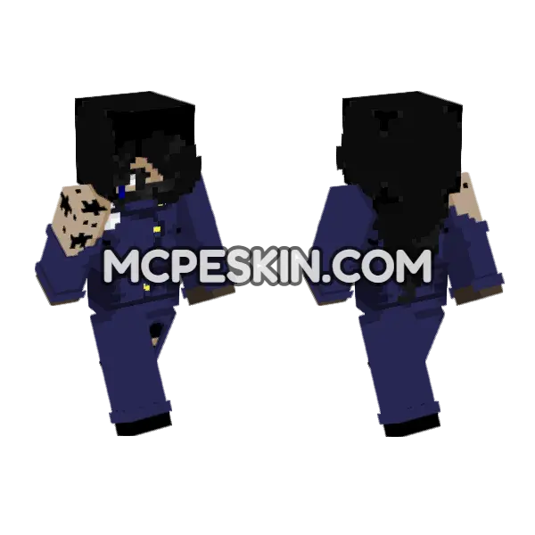 Dark Blue School Uniform, front and back