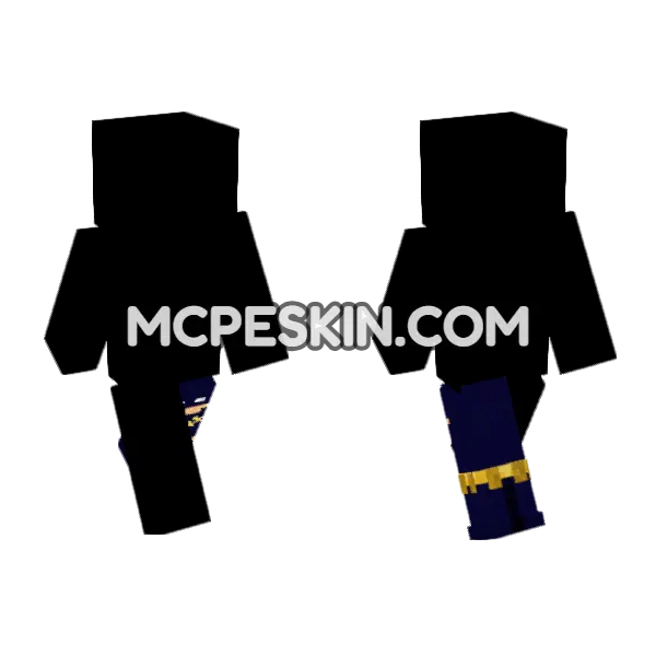 Dark Blue Uniform Minecraft Bedrock skin, front and back