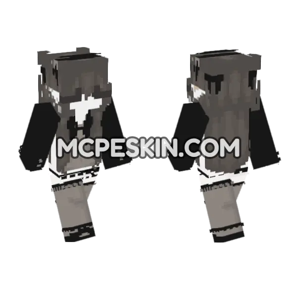 Dark Cleric Robes Minecraft Bedrock skin, front and back