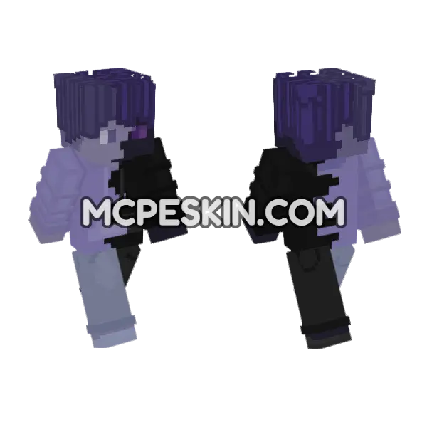 Dark Ender Dragon Boy, front and back