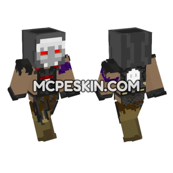 Dark Executor Minecraft Bedrock skin, front and back