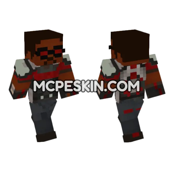 Dark Falcon Skin Minecraft Bedrock skin, front and back