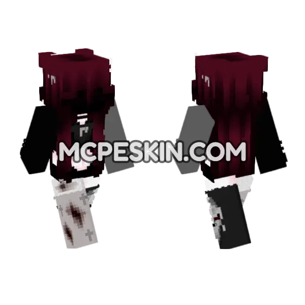 Dark Gothic Outfit, front and back