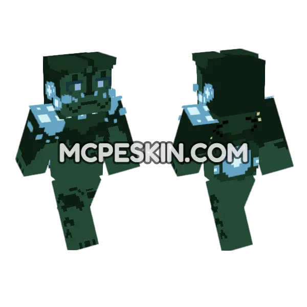 Dark Green Creature, front and back
