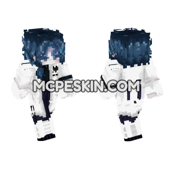 Dark Haired Anime Boy, front and back