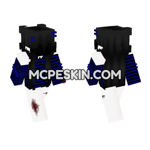 Dark Hoodie Boy, front and back