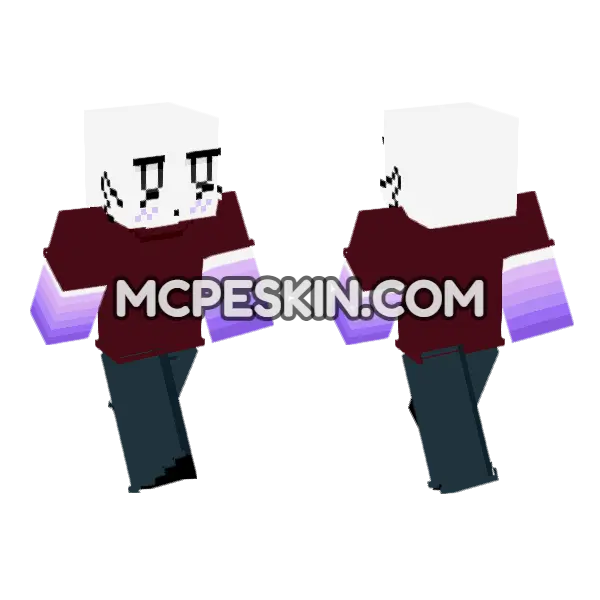Dark Hoodie With Purple Accents, front and back