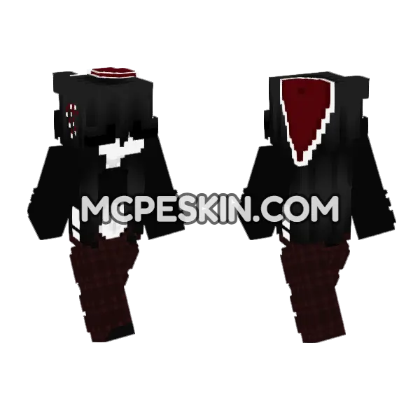 Dark Jester Outfit, front and back