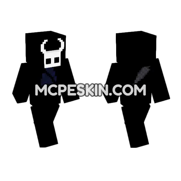 Dark Knight Minecraft Bedrock skin, front and back