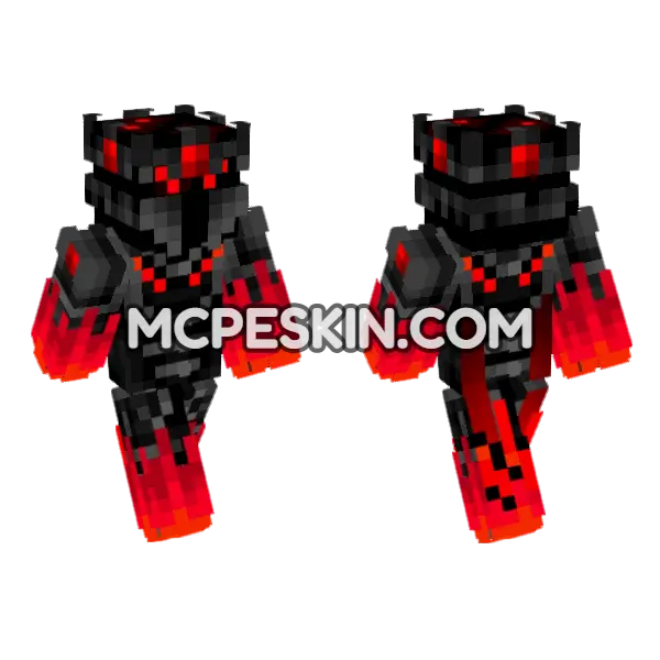 Dark Knight Skin Minecraft Bedrock skin, front and back