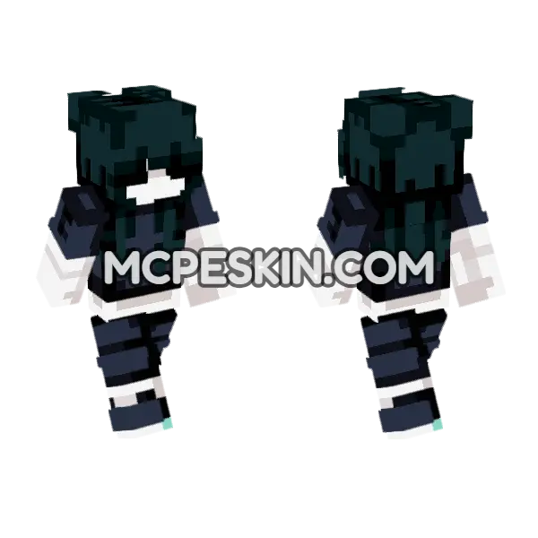 Dark Knight Skin Minecraft Bedrock skin, front and back