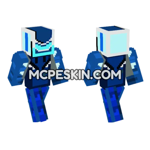Dark Master Vraxx Minecraft Bedrock skin, front and back