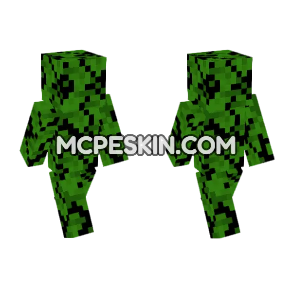 Dark Oak Leaves Minecraft Bedrock skin, front and back