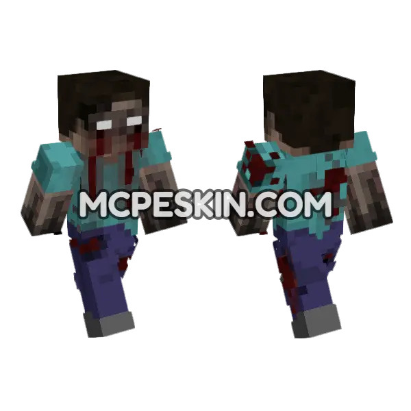 Dark Steve 4 Minecraft Bedrock skin, front and back