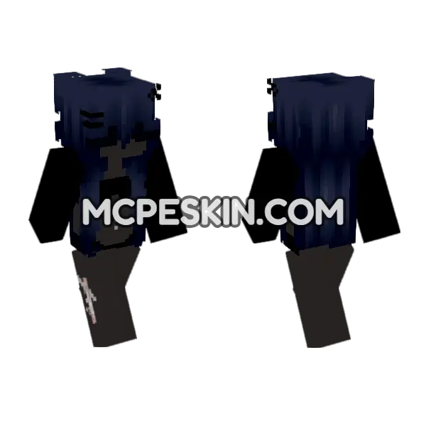 Dark Suit With Bowtie, front and back