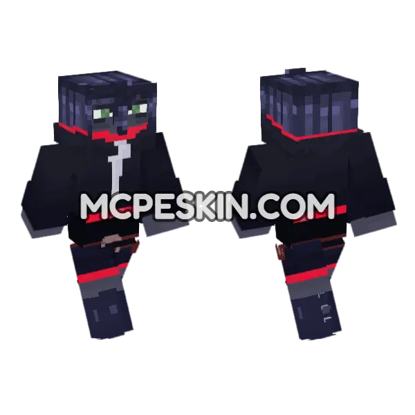 Dark Uniform With Red Accents, front and back