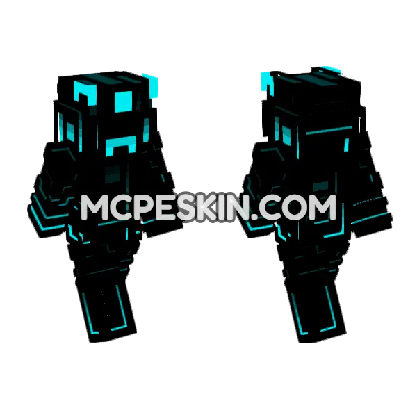 Darklit Aesthetic Skin Minecraft Bedrock skin, front and back