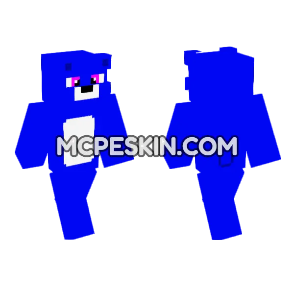 Darkness Blue Skin Minecraft Bedrock skin, front and back