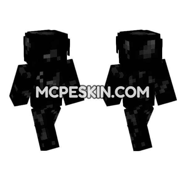 Darkness Skin Minecraft Bedrock skin, front and back