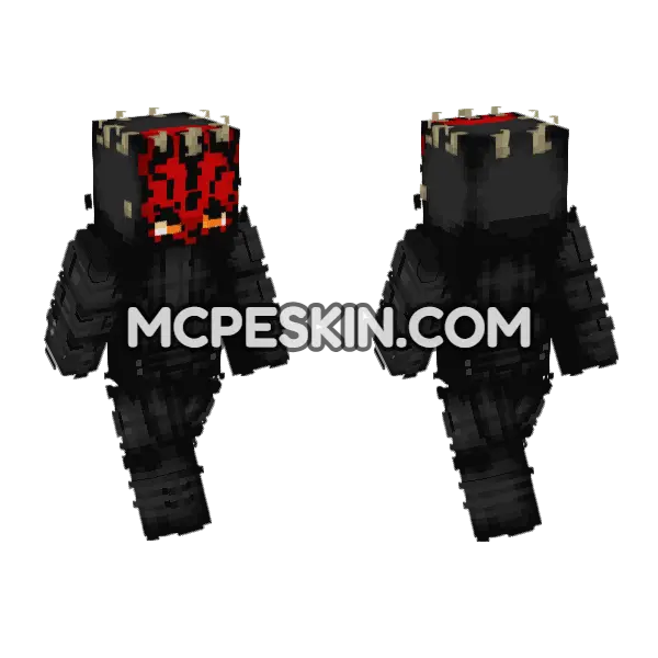 Darth Maul 5705971 Minecraft Bedrock skin, front and back