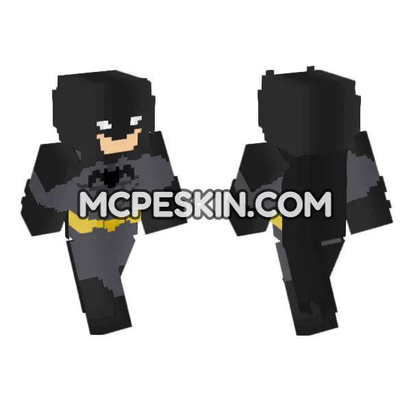 DC Batman 6976949 Minecraft Bedrock skin, front and back
