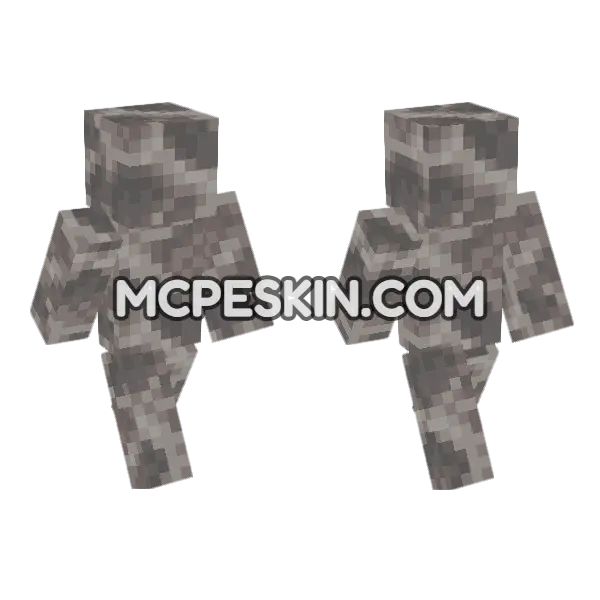Dead Brain Coral Block Minecraft Bedrock skin, front and back